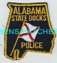 ALABAMA,ALABAMA STATE DOCKS POLICE 2 STATE SHAPED